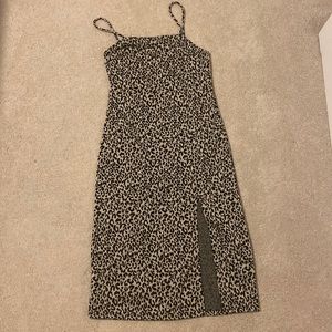Zara leopard midi dress with slit